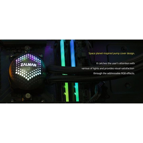 Zalman vodní chladič CPU ALPHA28 White/ 2 x 140 mm / PWM / ARGB / bílý
