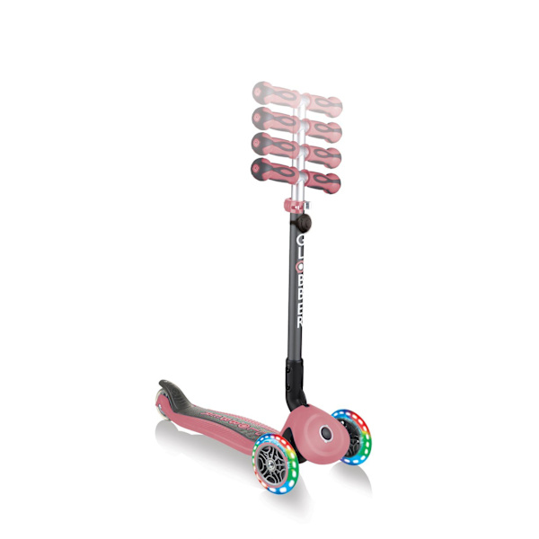 GLOBBER scooter Go Up Deluxe Lights, deep pastel pink, 646-210