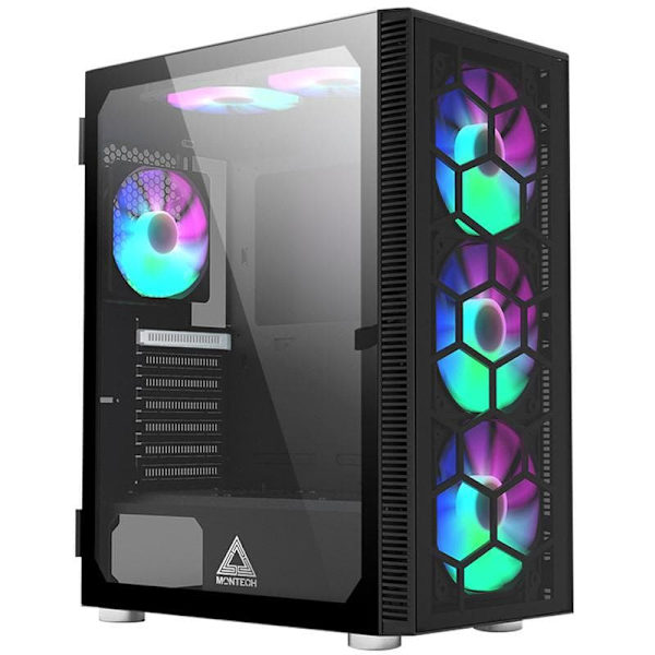 Montech X3 GLASS Midi Tower Black Svart