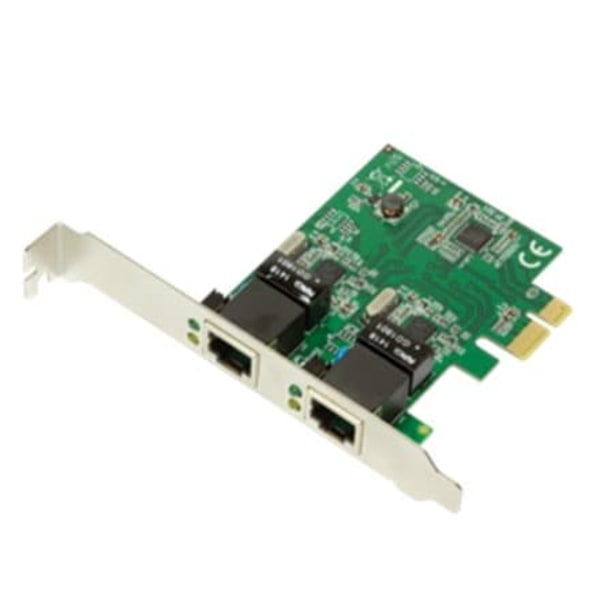 Logilink PC0075, 2-port Gigabit PCI Express network card | Logilink | 2 x Gigabit Lan (RJ 45) | PCIe Grøn