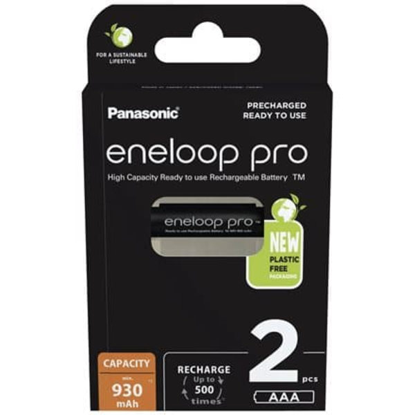 Rechargeable batteries PANASONIC ENELOOP PRO AAA 930 mAh 2 szt (BK-4HCDE/2CP)