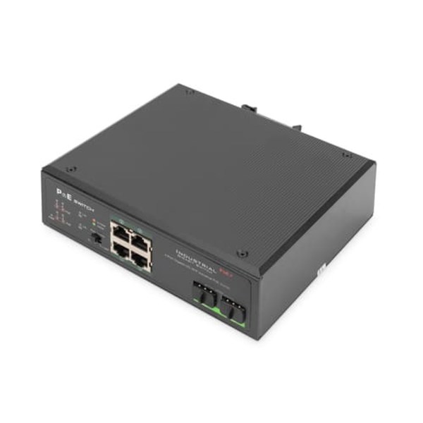 DIGITUS Switch DN-651109 - 4 Ports - 4x GE (10/100/1000) - 2x SFP Sort