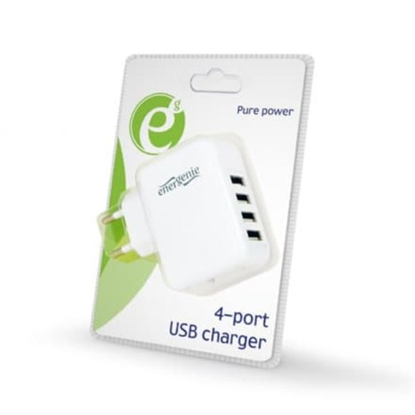 Energenie 4-port Universal USB 3.1A White