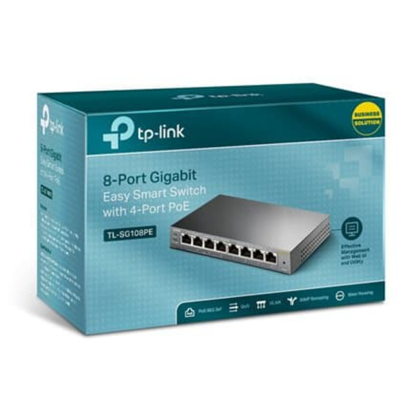 TP-Link 8-Port Gigabit Easy Smart Switch with 4-Port PoE