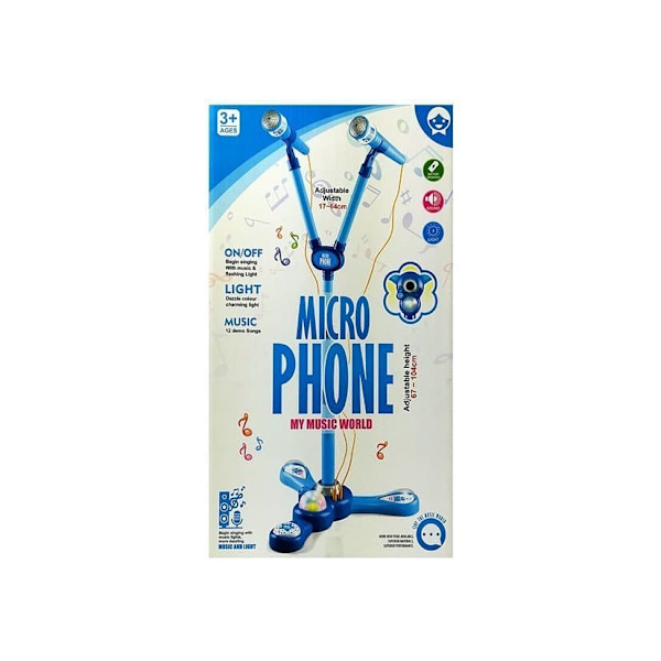 Microphone Karaoke Set Blue Tripod