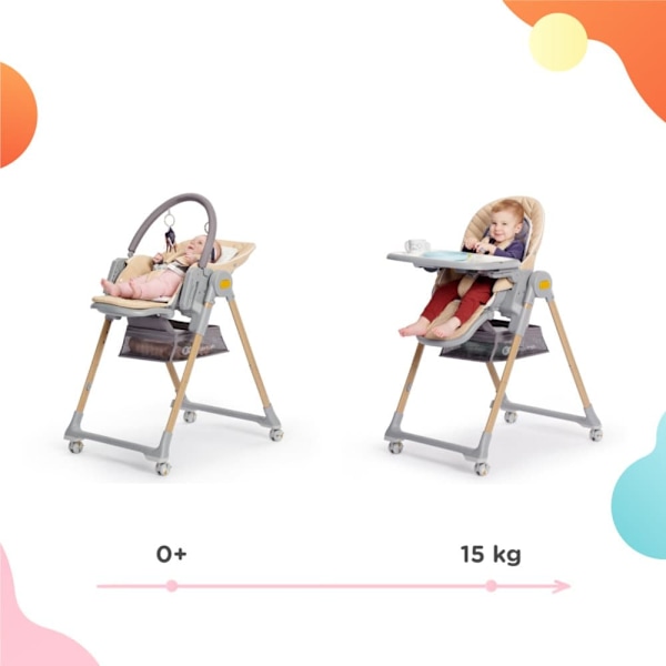 KINDERKRAFT high chair LASTREE, grey