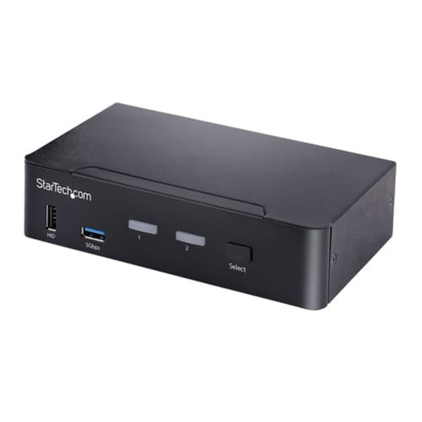 2 PORT DP USB C KVM SWITCH/60HZ 3.5MM AND USB AUDIO Sort