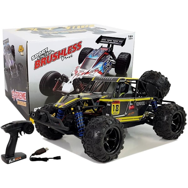 Remote Controlled Off-road Buggy 1:18 Yellow ENOZE 9303E 45 km/h