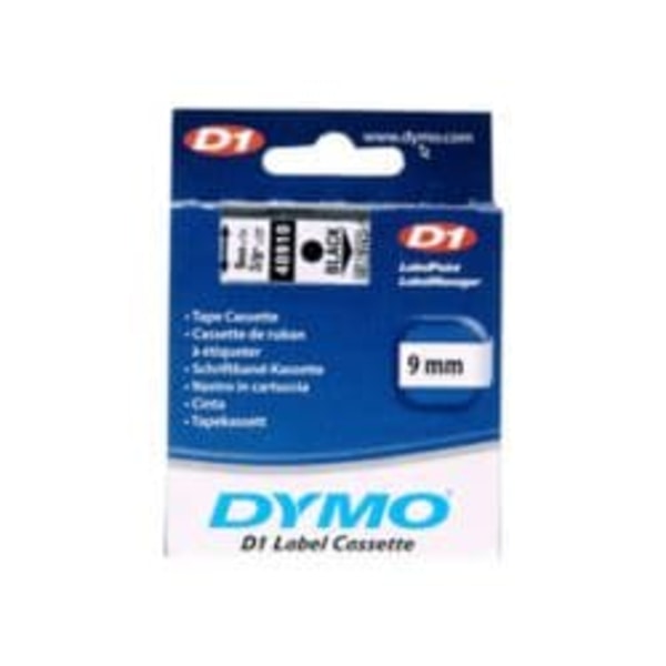 DYMO D1 Standard - Black on Transparent - 9mm