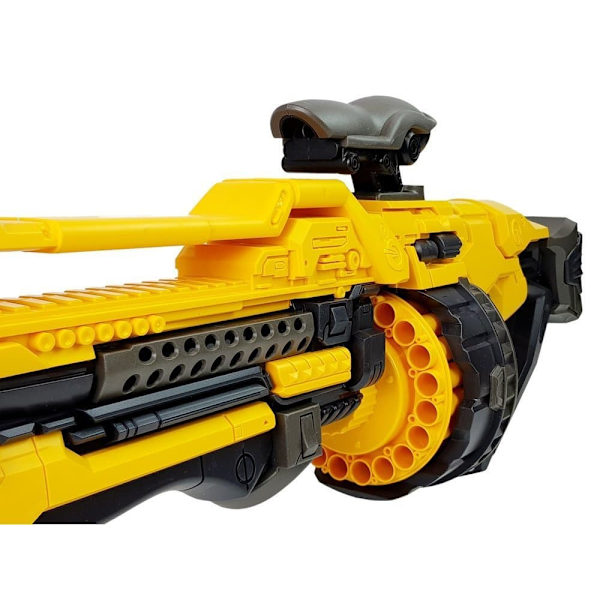 Battery Pistol Foam Cartridges 82 cm Rotating Magazine Yellow