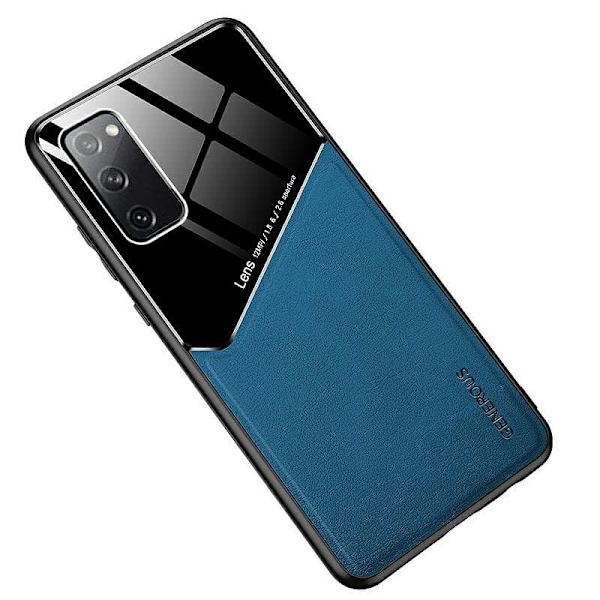 Mocco Lens Leather Back Case for Apple iPhone 12 Blue