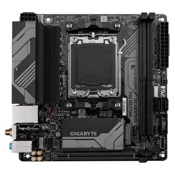 Gigabyte | A620I AX 1.0 | Processor family AMD | Processor socket AM5 | DDR5 DIMM | Supported hard disk drive interfaces SATA, M.2 | Number of SATA co