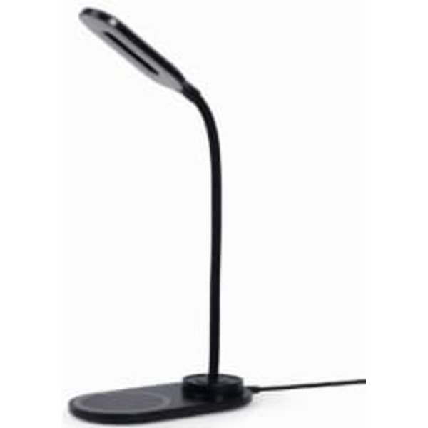 Gembird TA-WPC10-LED-01 Desk lamp with wireless charger, Black | Cold white, warm white, natural 2893-7072 K | Phone or tablet with built-in Qi wirele Sort