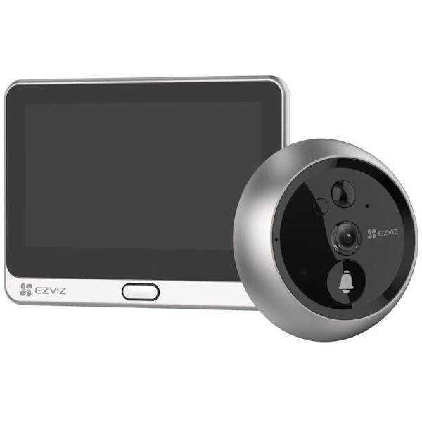 EZVIZ CSDP2CA06E2WPFBS Wireless Peephole Doorbell Set Sølv