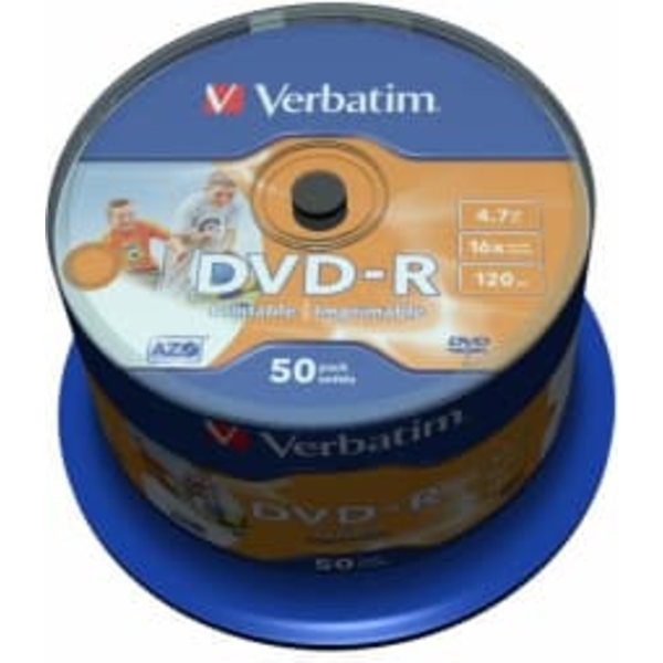 DVD-R 4.7GB 16X GENERAL WIDE/PHOTOPRINTABLE 50-SPINDLE