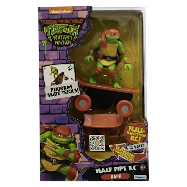 TMNT RC skateboard with figure Half Pipe, assort., 71051