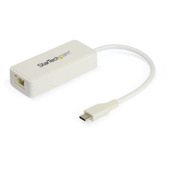 USB-C ETHERNET ADAPTER - WITH Hvid
