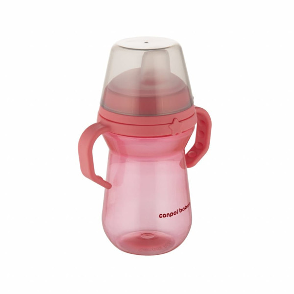 CANPOL BABIES Cup with Silicone Spout, FirstCup, 6m+, 250ml, pink, 56/615_pin