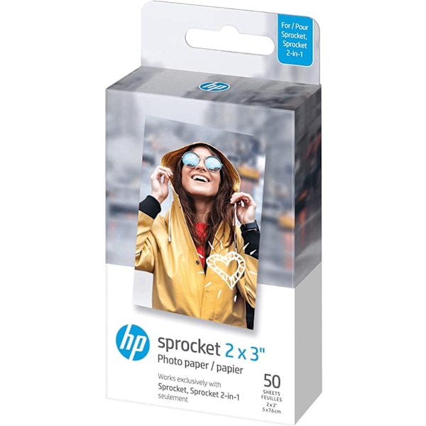 HP photo paper Sprocket Zink 5x7.6cm 50 sheets