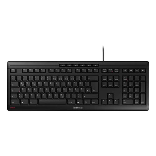 CHERRY STREAM keyboard Office USB QWERTZ German Black Svart