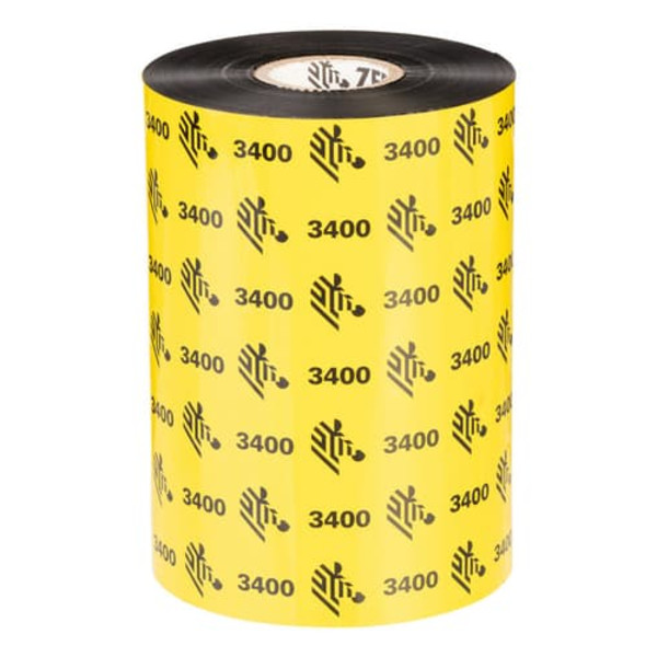 Wax/Resin Ribbon, 110mmx450m, 3400; High Performance, 25mm core, 6/box