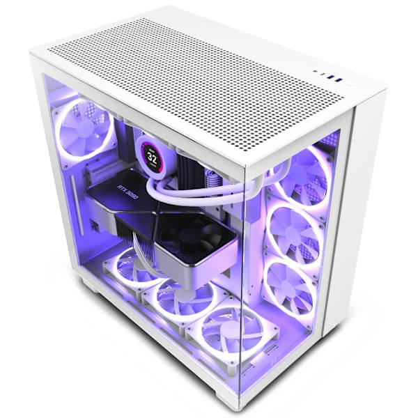 NZXT H9 Flow Midi Tower White Vit