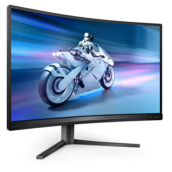 Philips Evnia Curved Gaming Monitor, 27’’, QHD (2560x1440), VA LCD, curved 1500R, 165Hz, 400 cd/m², DisplayPort 1.2, HDMI 2.0, USB 3.2 Gen 1 / 5 Gbps,