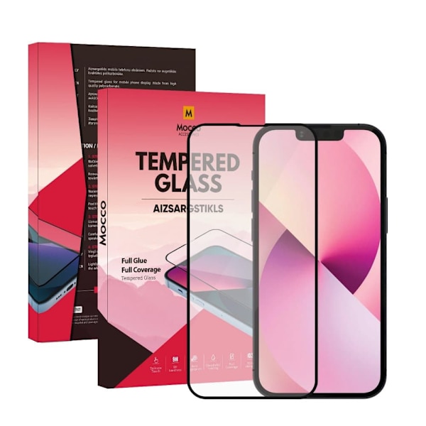 Mocco Full Glue Signature Edition Tempered Glass Full Coverage with Frame Apple iPhone 13 Pro Max Black