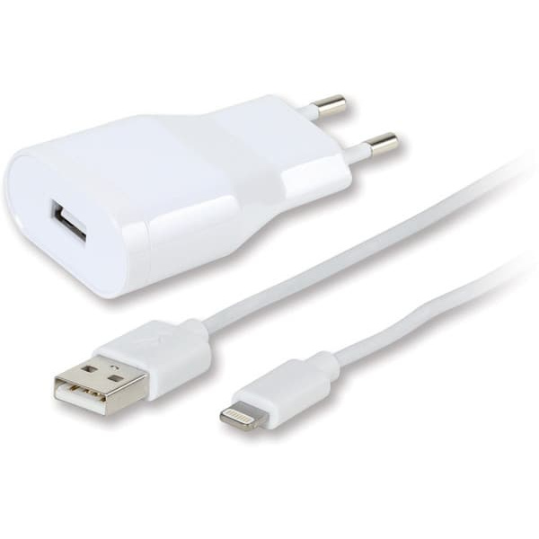 Vivanco charger Lightning 2.4A 1.2m, white (60018) Valkoinen