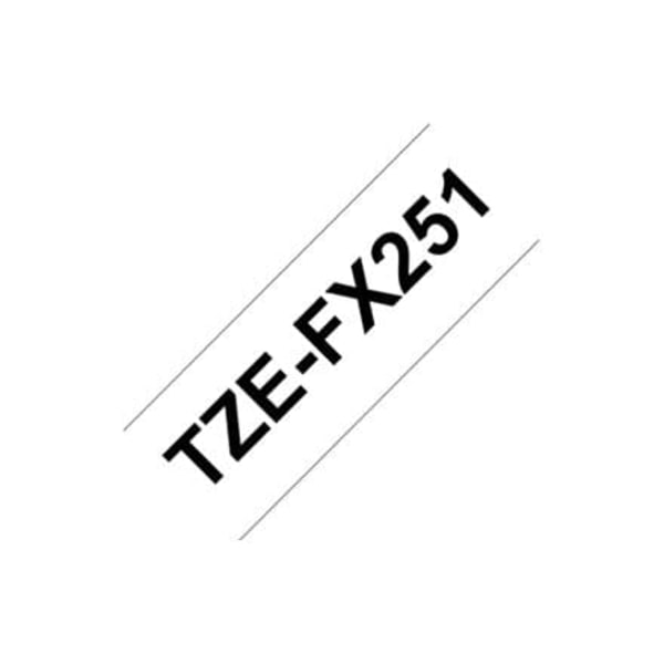 BROTHER P-Touch TZE-FX251 black on white 24mm