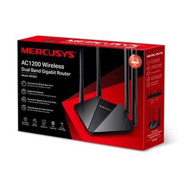 AC1200 Wireless Dual Band Gigabit Router | MR30G | 802.11ac | 867+300 Mbit/s | Ethernet LAN (RJ-45) ports 2× Gigabit LAN Ports | Mesh Support No | MU-