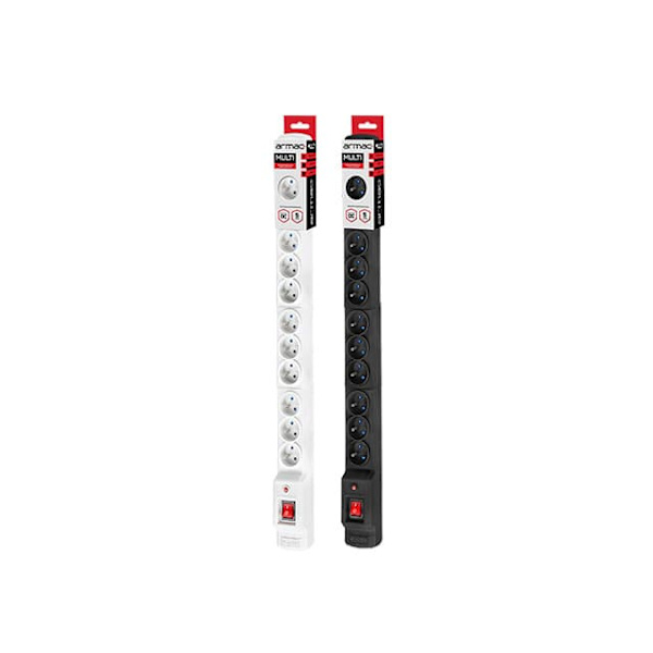 RACK POWER STRIP 19" ARMAC MULTI M12/10A 1.5M 12X 230V PL VERTICAL MOUNTING BLACK