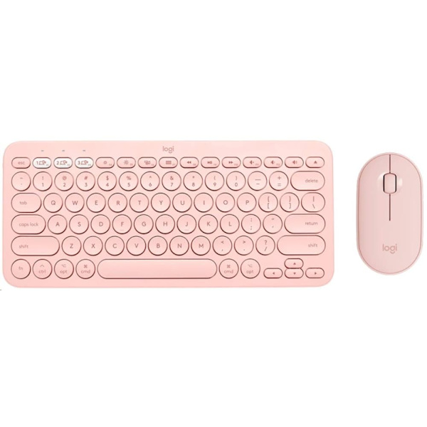 Logitech Mouse and keyboard set 920-012241 / Pebble 2 Combo Pink Rosa