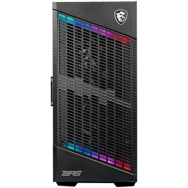 MSI MPG VELOX 100P AIRFLOW Mid Tower Gaming Computer Case 'Black, 3x 120mm Fan + 1x 120mm ARGB Fan, ARGB light strip, USB Type-C, 1x Tempered Glass, C