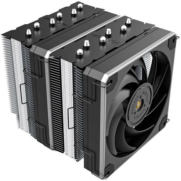 Montech METAL DT24 BASE computer cooling system Processor Air cooler 12 cm Black 2 pc(s) Svart