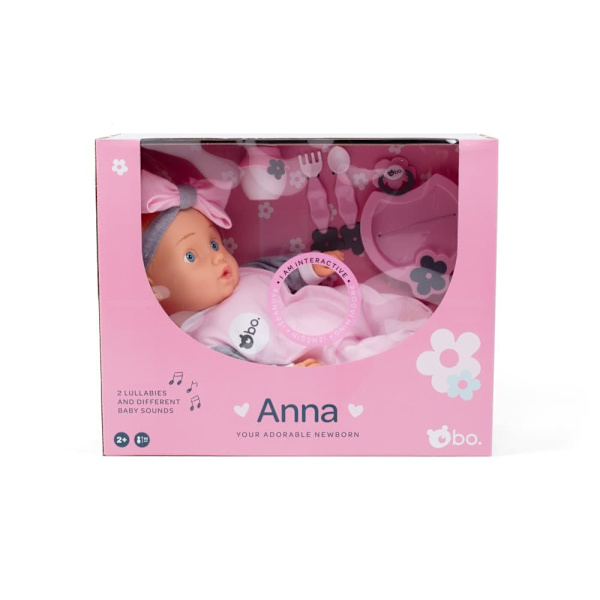 bo. Interactive baby doll Anna, 42 cm