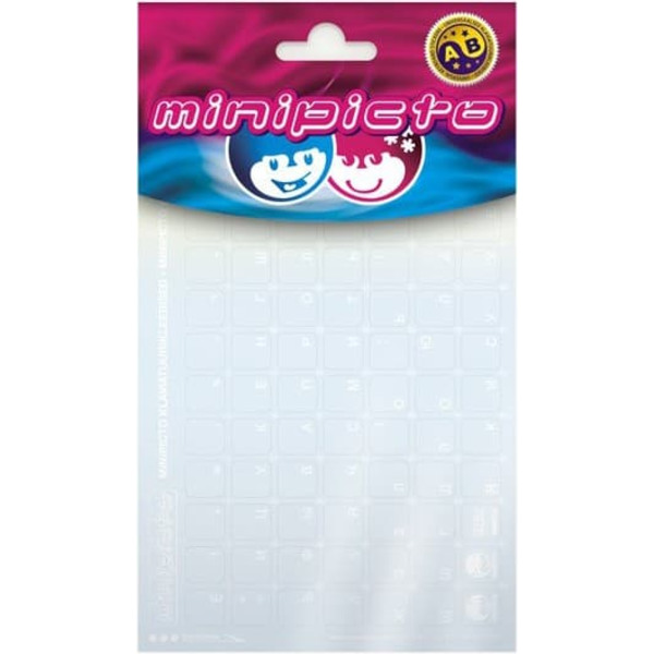Minipicto keyboard sticker RUS KB-UNICLR-RU-WHT, matte white