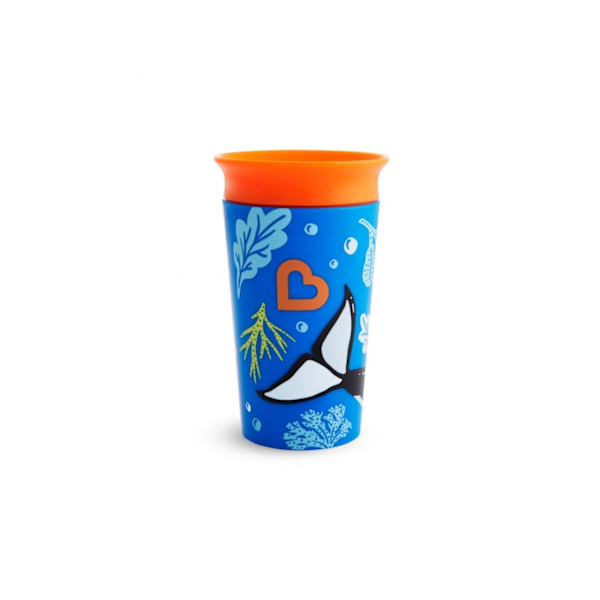 MUNCHKIN WildLove Sippy Cup, orca, Miracle 360,  6m+, 266 ml, 05177802