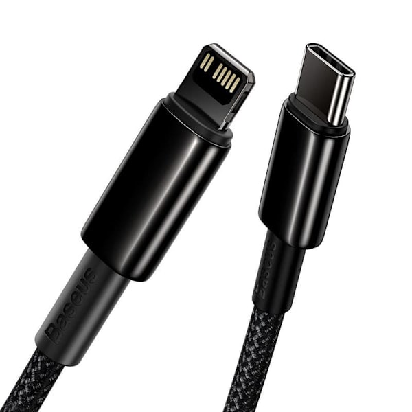 CABLU alimentare si date Baseus Tungsten Gold,Fast Charging Data Cable pt. smartphone,USB la Lightning 20W, braided,2m rezistent zgarieturi,negru "CAT