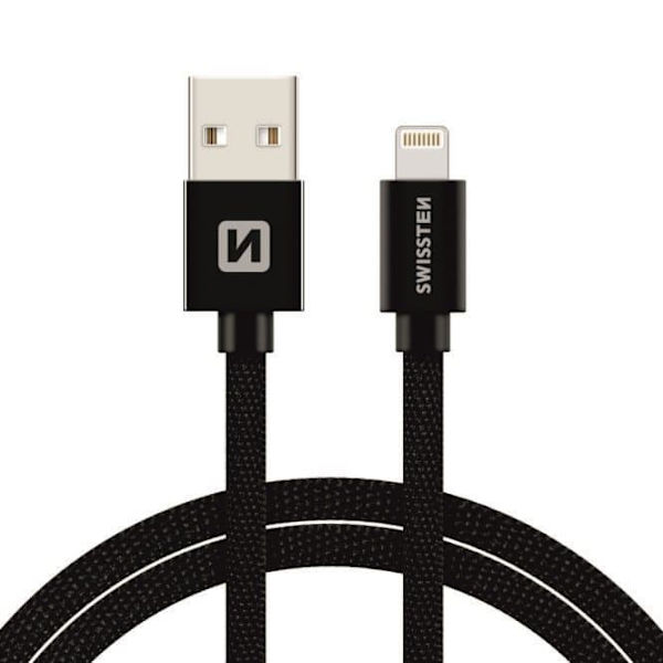 Swissten Datový Kabel Textile Usb / Lightning 3,0 M Černý