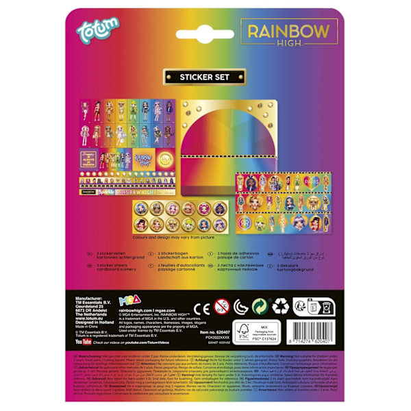 TOTUM RAINBOW HIGH Sticker Set, 620407