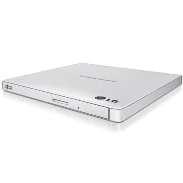 H.L Data Storage | Ultra Slim Portable DVD-Writer | GP57EW40 | Interface USB 2.0 | DVD±R/RW | CD read speed 24 x | CD write speed 24 x | White | Deskt Hvit