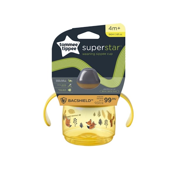 TOMMEE TIPPEE cup WEANING SIPPEE, 4m+, 190ml, yellow, 447827