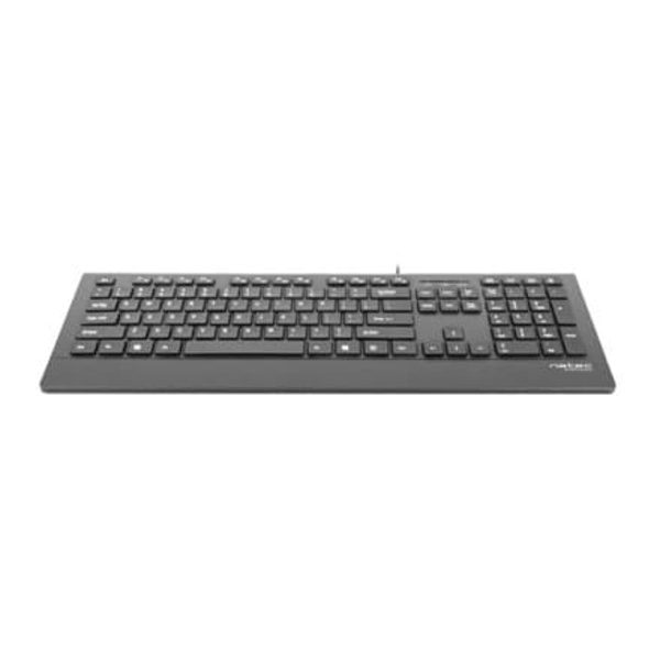 Natec Keyboard, Barracuda, US Layout, Slim | Natec | Keyboard | Barracuda | Standard | Wired | US | Black | 529 g