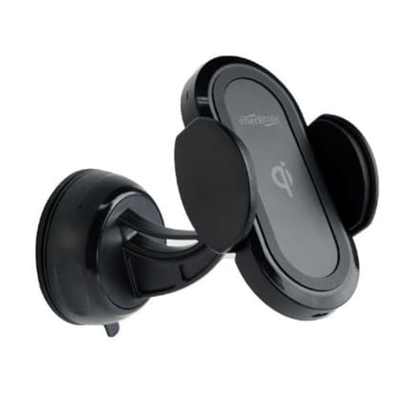 Gembird Car smartphone holder with detachable fast wireless QI charger musta