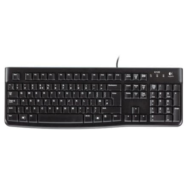 LOGITECH K120 Corded Keyboard - BLACK - USB - RUS - B2B Sort