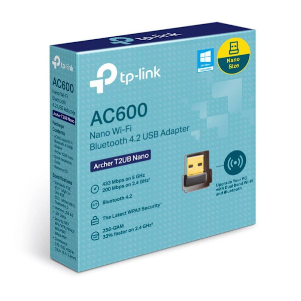TP-Link AC600 Nano Wi-Fi Bluetooth 4.2 USB Adapter