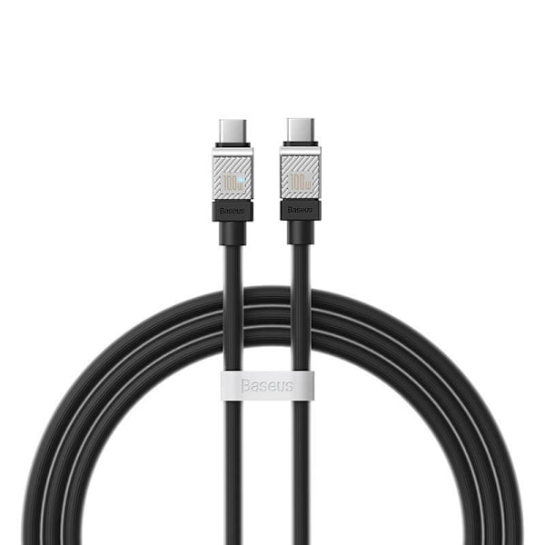 CABLU alimentare si date Baseus, Fast Charging Data Cable pt. smartphone, USB Type-C (T) la USB Type-C (T),  E-marker, 100W, 1m, negru, "CAKW000201" (