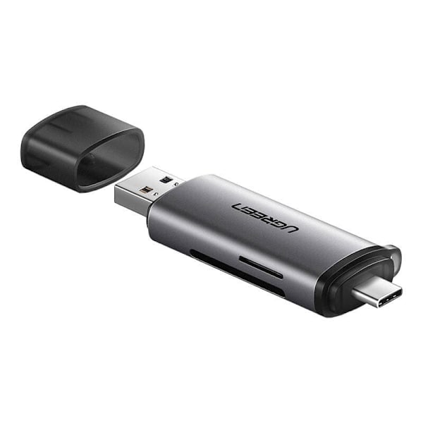 CARD READER extern Ugreen,"CM185" interfata USB 3.0/USB Type-C 3.0,citeste/scrie:SD,microSD viteza pana la 5 Gbps,suporta carduri maxim 2TB,plastic,bl