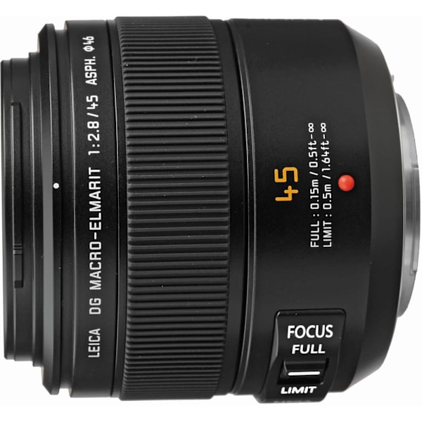 Panasonic Leica DG Macro-Elmarit 45mm f/2.8 ASPH MEGA O.I.S., black Svart